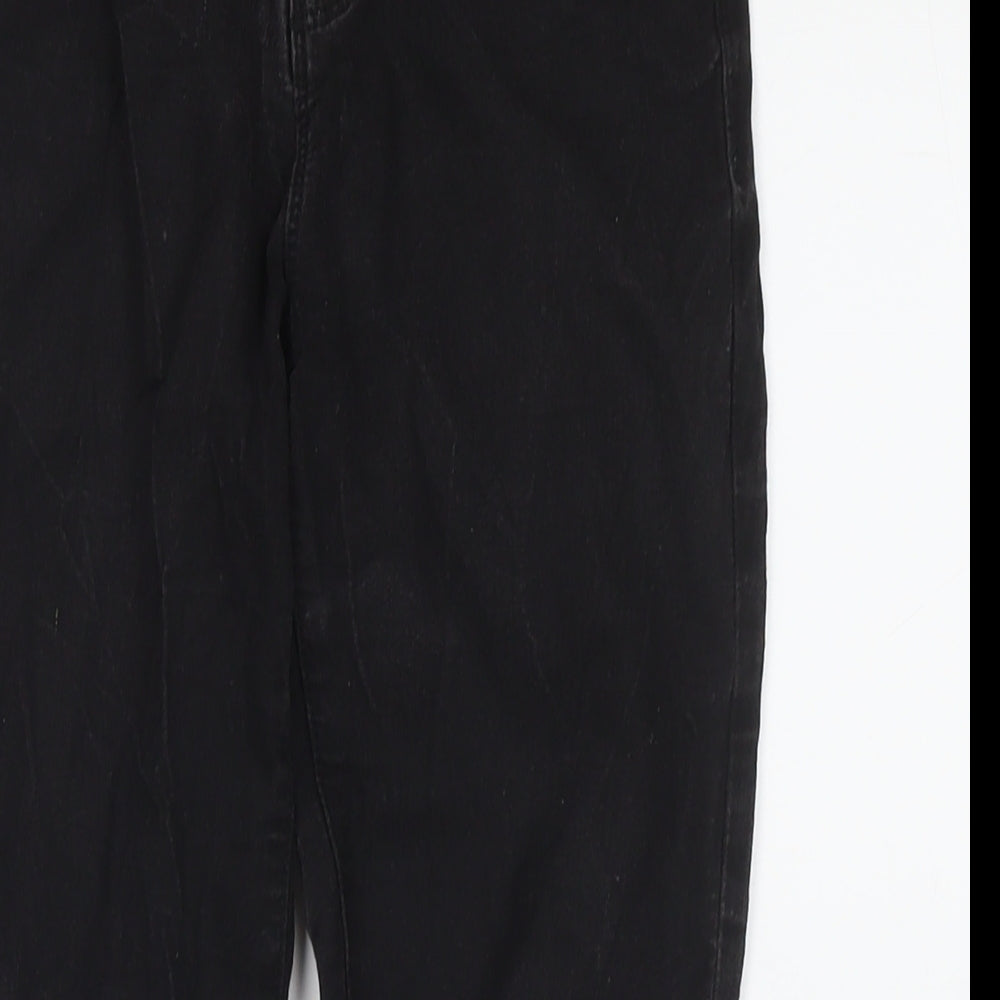 Denim & Co. Womens Black Cotton Skinny Jeans Size 8 L24 in Regular Zip