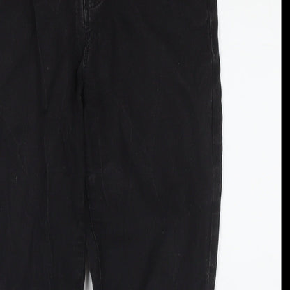 Denim & Co. Womens Black Cotton Skinny Jeans Size 8 L24 in Regular Zip