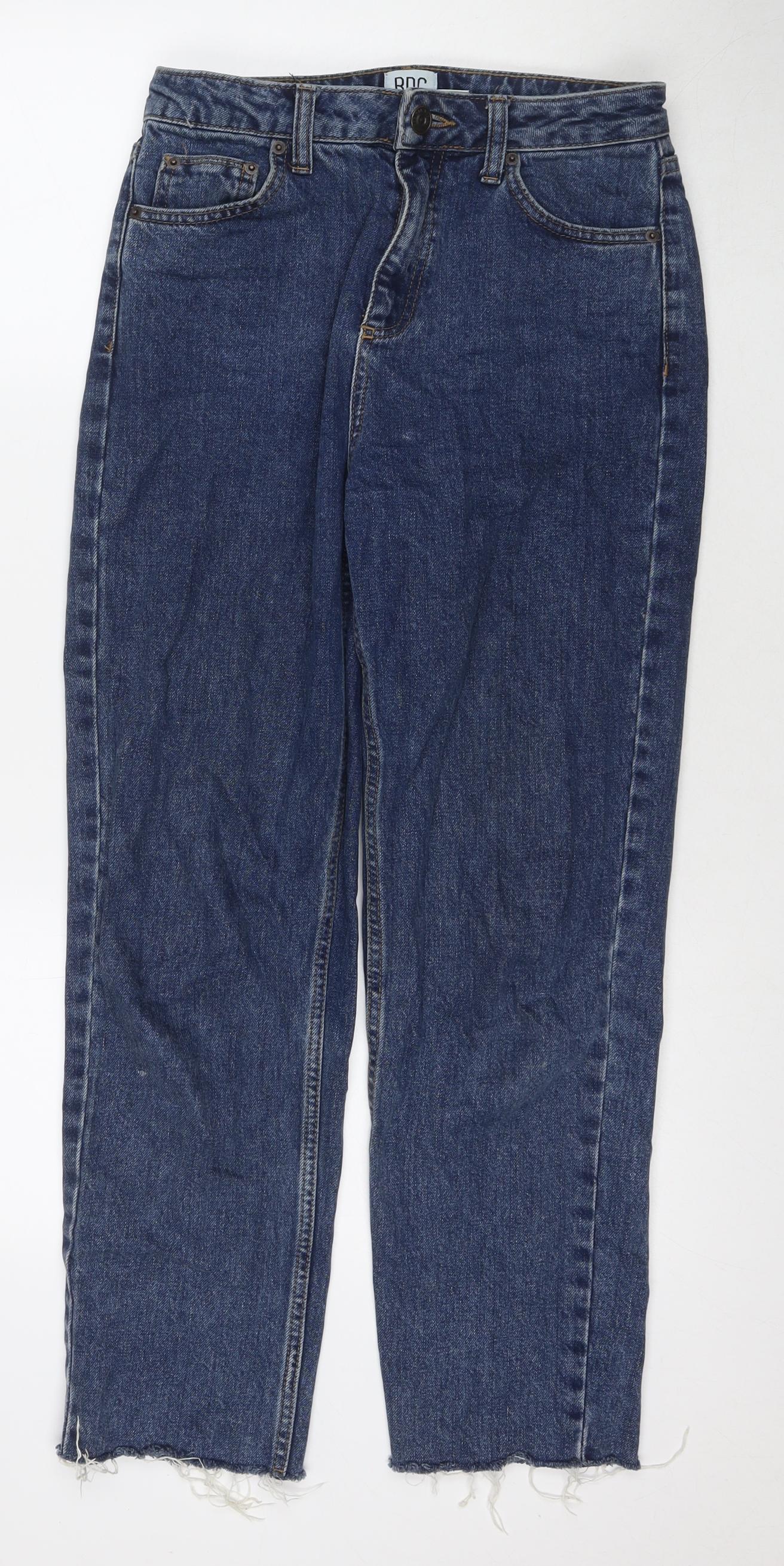 BDG Womens Blue Cotton Straight Jeans Size 27 in L32 in Regular Zip