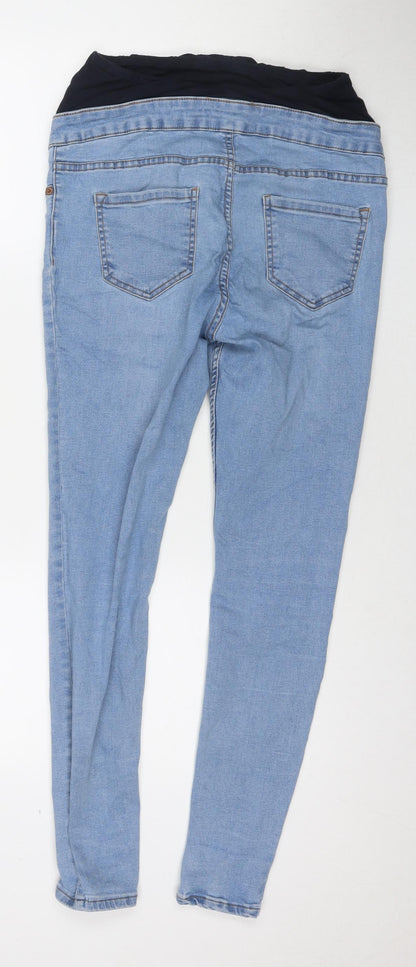 New Look Womens Blue Cotton Skinny Jeans Size 12 L27 in Regular Zip