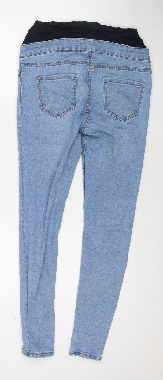 New Look Womens Blue Cotton Skinny Jeans Size 12 L27 in Regular Zip