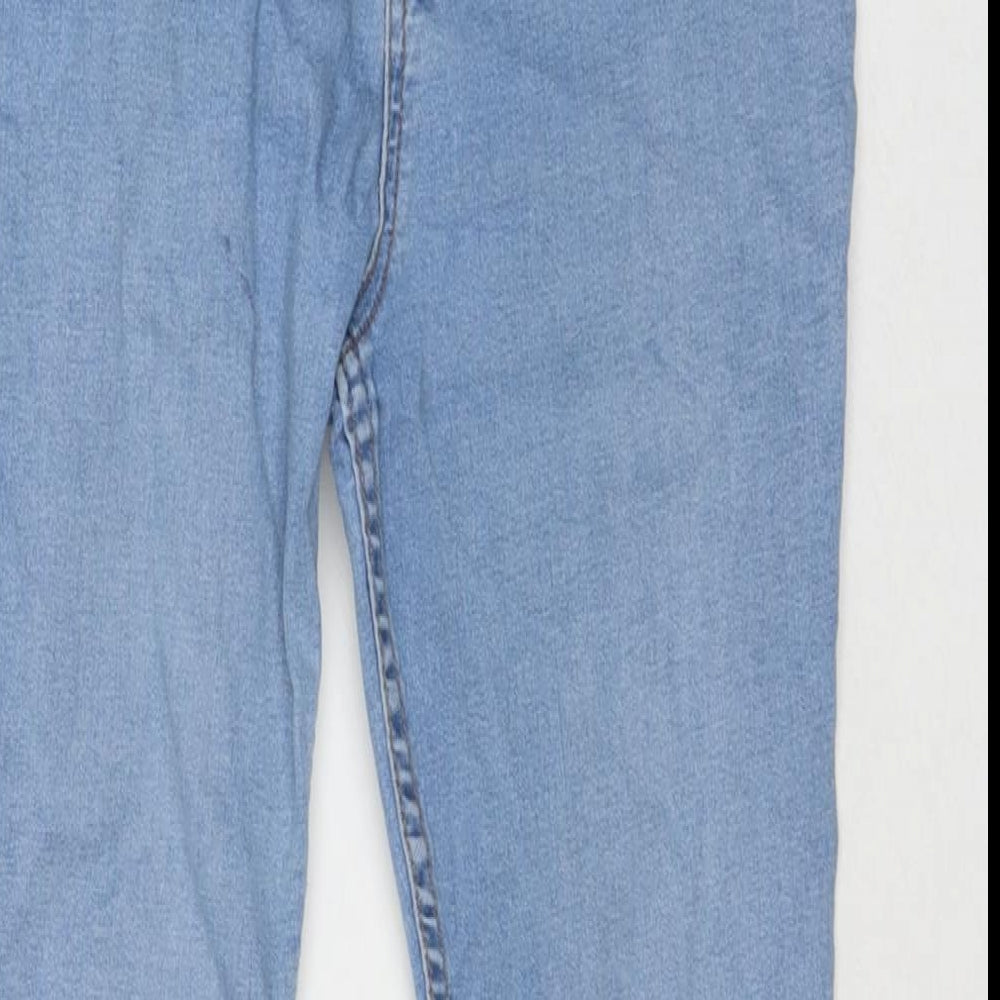 New Look Womens Blue Cotton Skinny Jeans Size 12 L27 in Regular Zip
