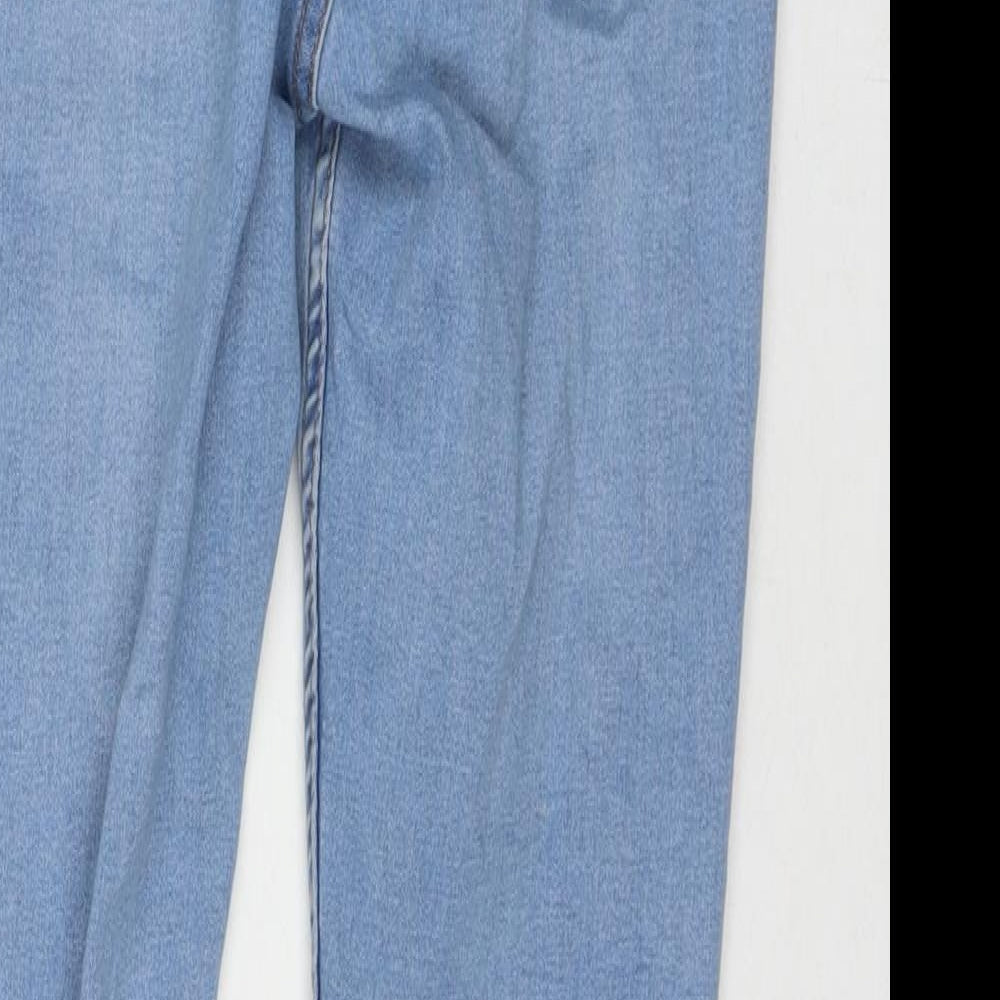New Look Womens Blue Cotton Skinny Jeans Size 12 L27 in Regular Zip