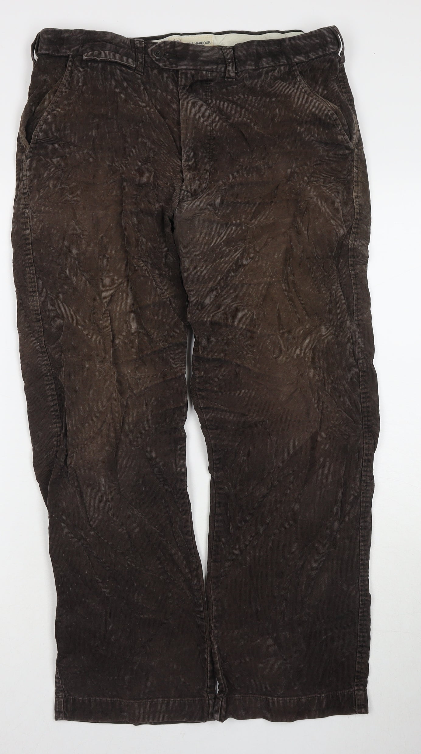 Marks and Spencer Mens Beige Cotton Straight Jeans Size 34 in L29 in Regular Zip