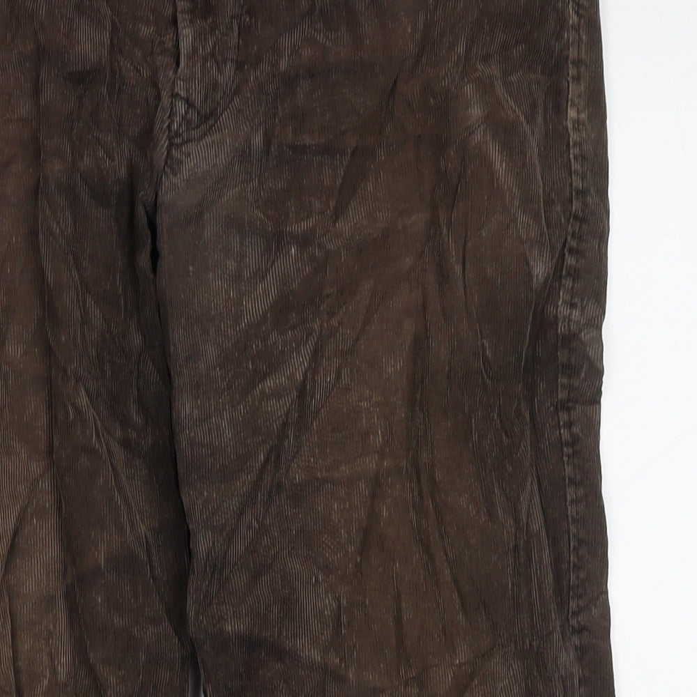 Marks and Spencer Mens Beige Cotton Straight Jeans Size 34 in L29 in Regular Zip