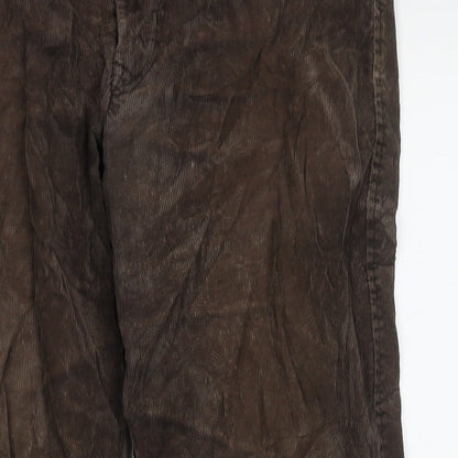 Marks and Spencer Mens Beige Cotton Straight Jeans Size 34 in L29 in Regular Zip