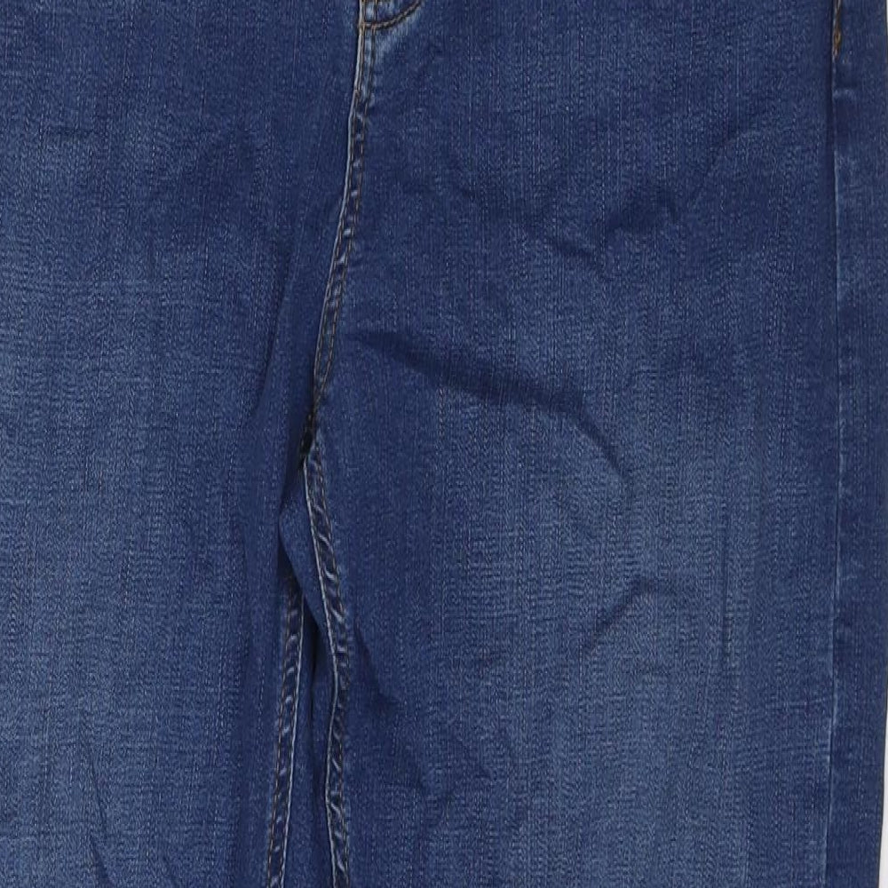 Per Una Womens Blue Polyester Blend Straight Jeans Size 32 in L29 in Regular Zip