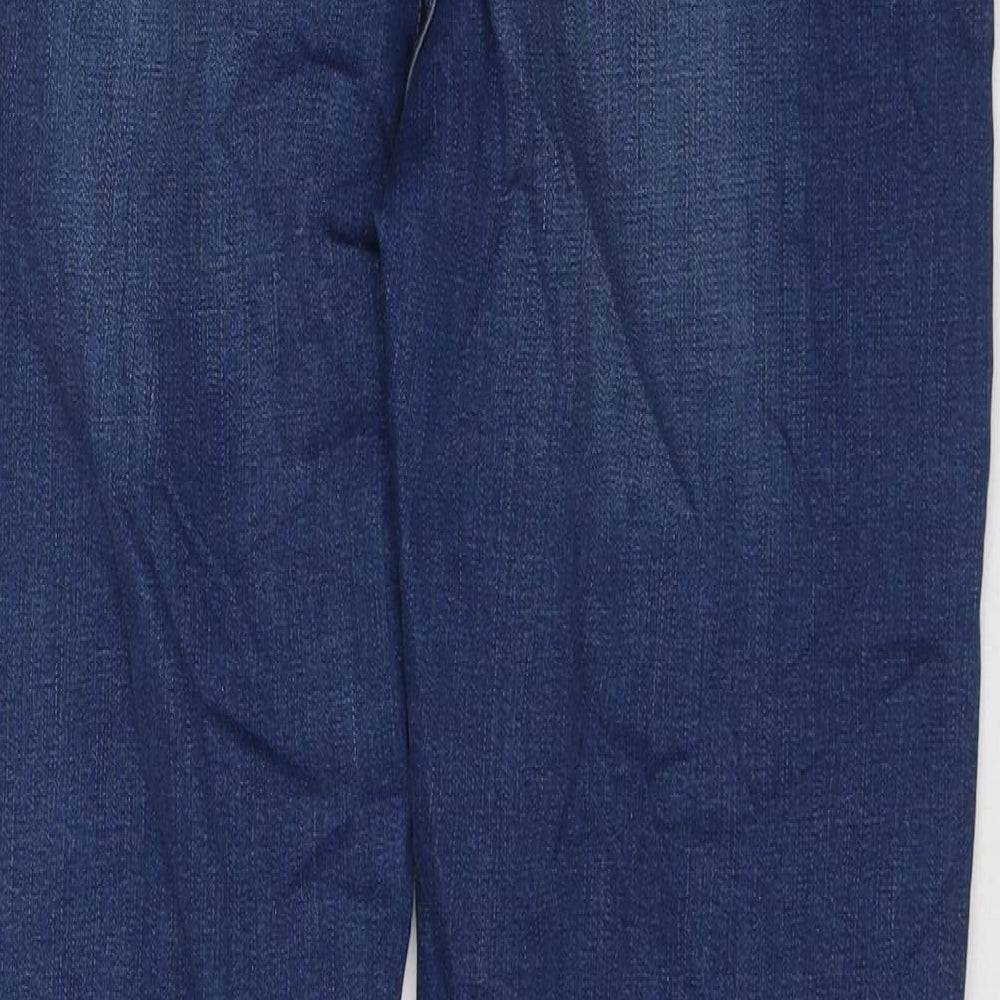 Per Una Womens Blue Polyester Blend Straight Jeans Size 32 in L29 in Regular Zip