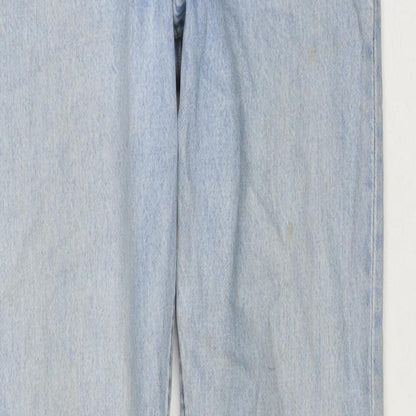 Levi's Womens Blue Polyester Blend Straight Jeans Size 28 in L32 in Regular Zip