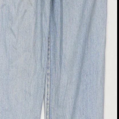 Levi's Womens Blue Polyester Blend Straight Jeans Size 28 in L32 in Regular Zip