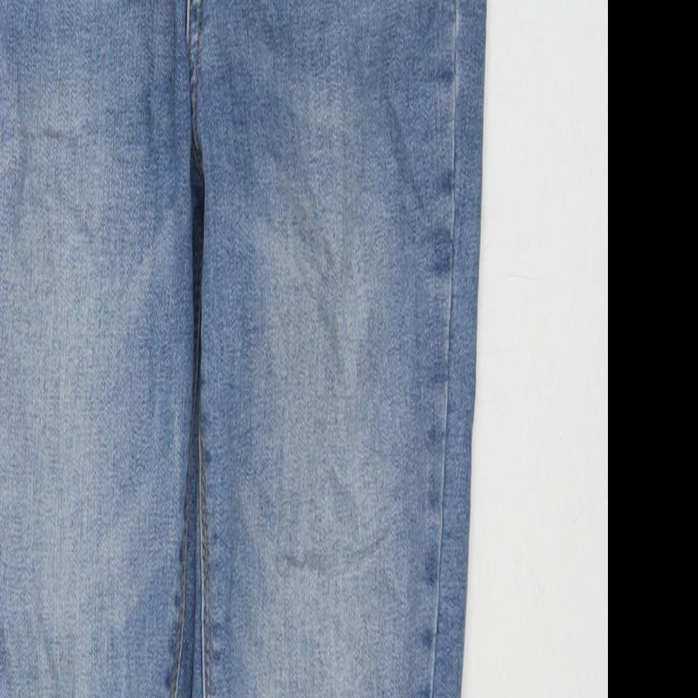 Denim & Co. Womens Blue Cotton Skinny Jeans Size 10 L25 in Regular Zip