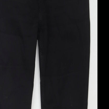 Topshop Womens Black Cotton Skinny Jeans Size 28 L28 in Regular Zip
