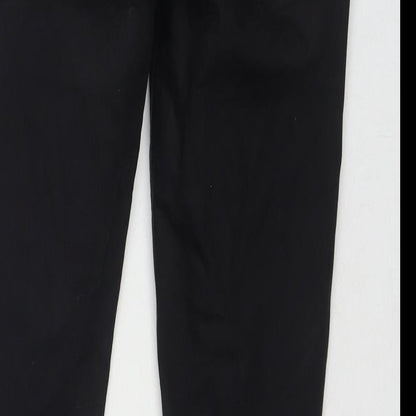 Topshop Womens Black Cotton Skinny Jeans Size 28 L28 in Regular Zip