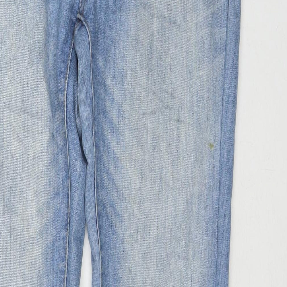 Denim & Co. Womens Blue Cotton Skinny Jeans Size 10 L30 in Regular Zip