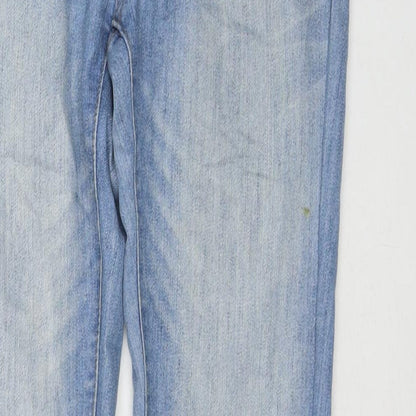 Denim & Co. Womens Blue Cotton Skinny Jeans Size 10 L30 in Regular Zip