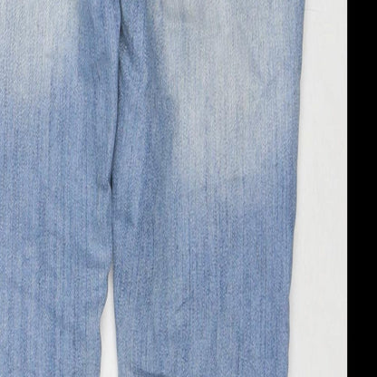 Denim & Co. Womens Blue Cotton Skinny Jeans Size 10 L30 in Regular Zip