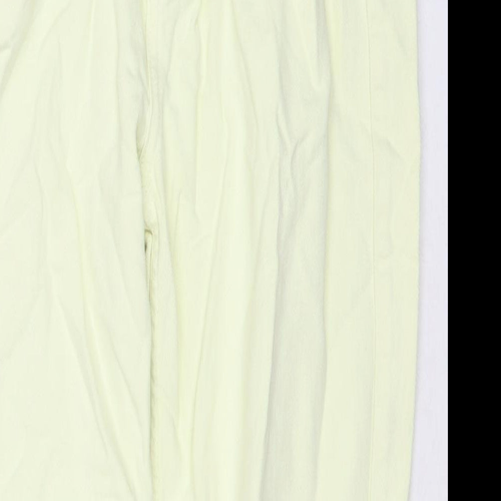 Reclaimed Vintage Womens Yellow Cotton Straight Jeans Size 28 L24 in Regular Zip