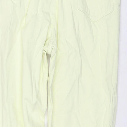 Reclaimed Vintage Womens Yellow Cotton Straight Jeans Size 28 L24 in Regular Zip