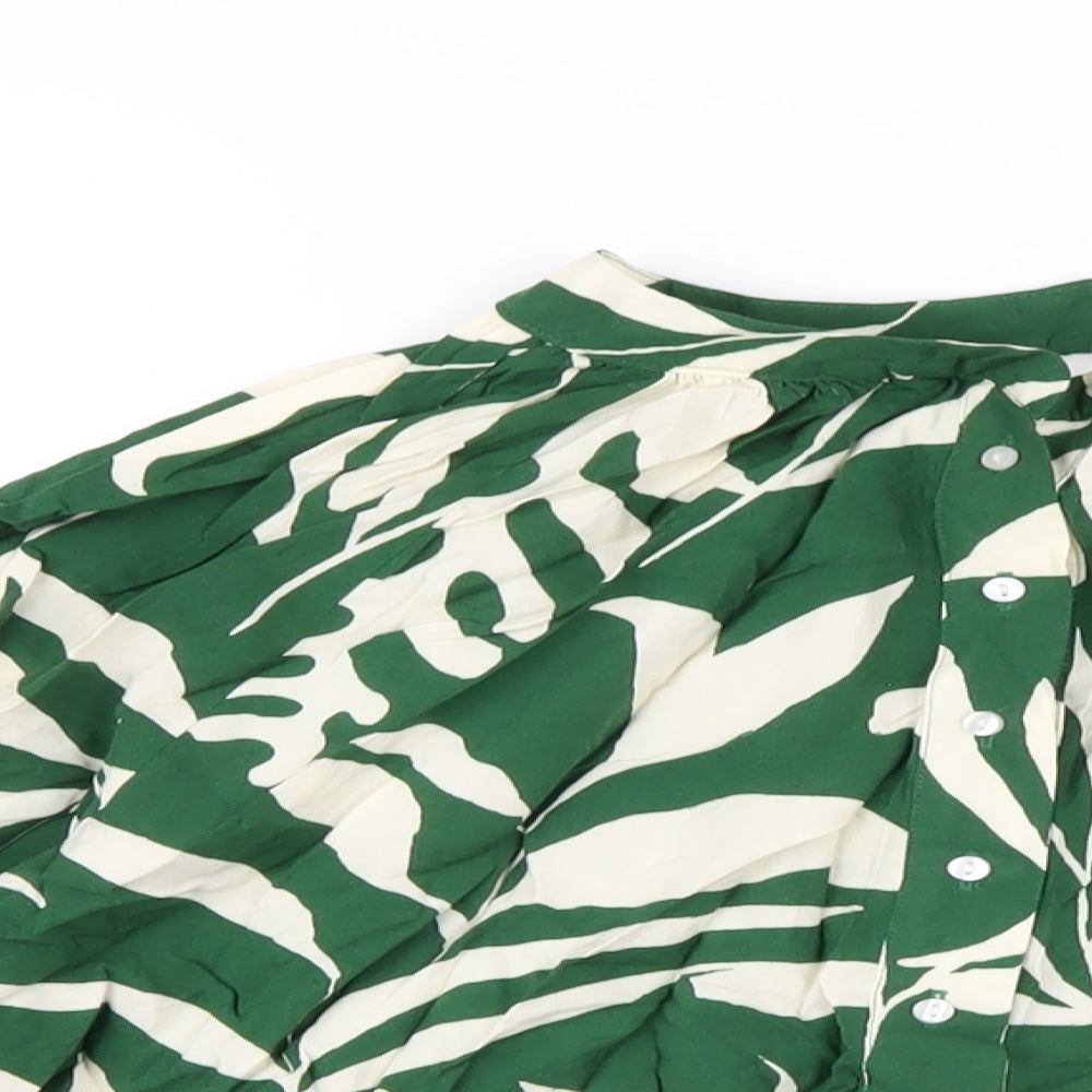 Womens UK Size S H&M Green Basic T-Shirt