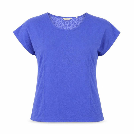 Womens UK Size 14 Anthology Blue Basic T-Shirt