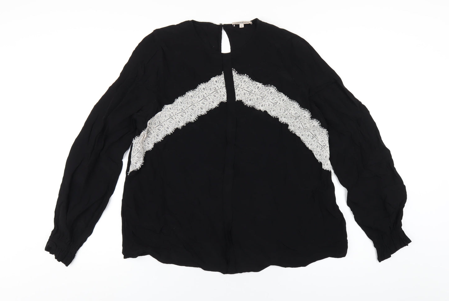 Womens UK Size 16 Marks and Spencer Black Basic Blouse