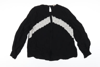 Womens UK Size 16 Marks and Spencer Black Basic Blouse