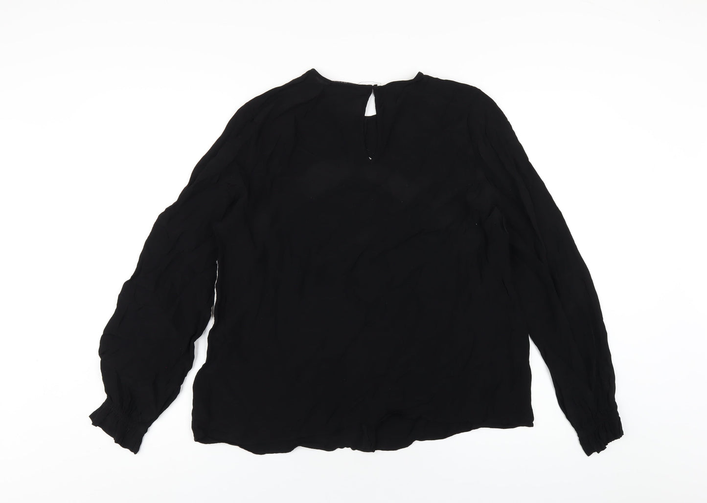 Womens UK Size 16 Marks and Spencer Black Basic Blouse