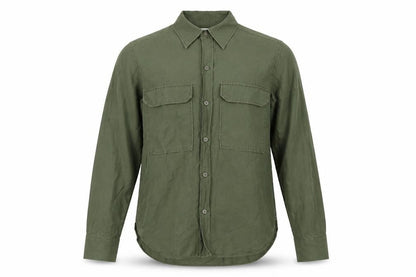 Zara Mens Green Lyocell Button-Up Size XS Collared Button