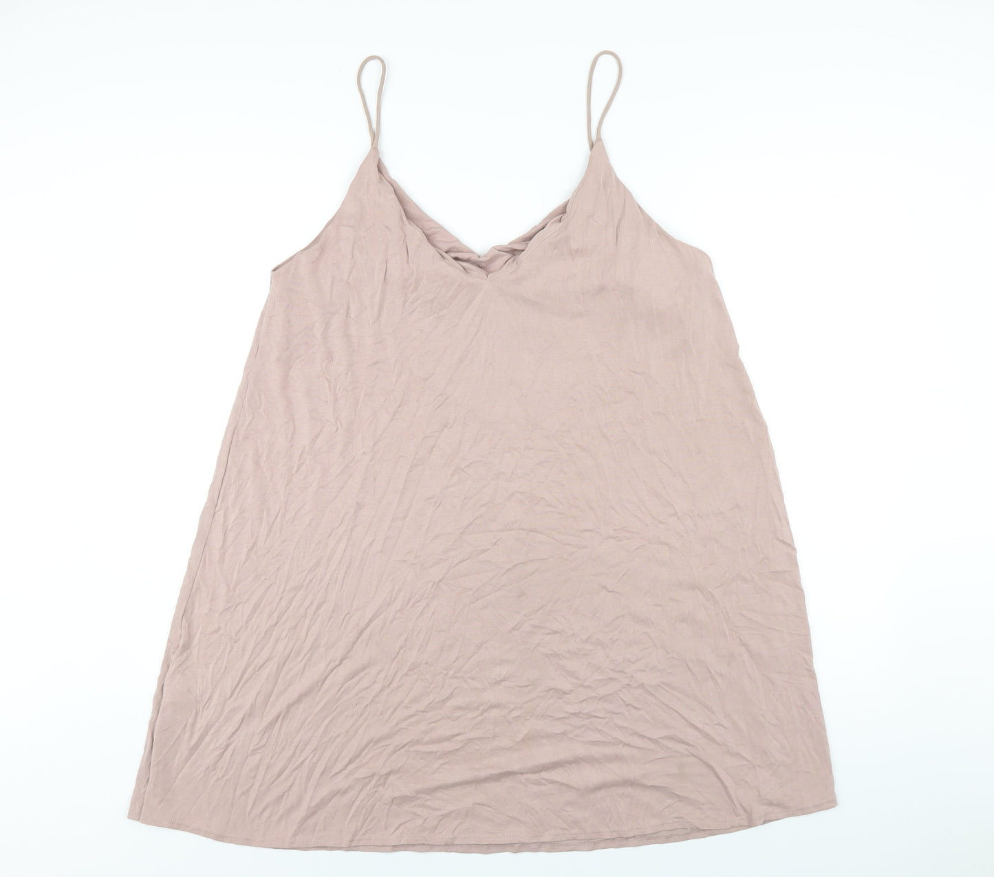 H&M Womens Pink Modal Slip Dress Size M V-Neck Pullover