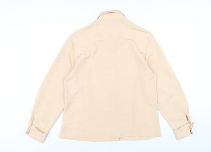 Womens UK Size 14 Precis Beige Basic Button-Up