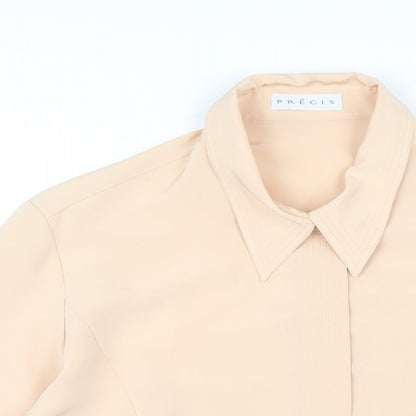 Womens UK Size 14 Precis Beige Basic Button-Up