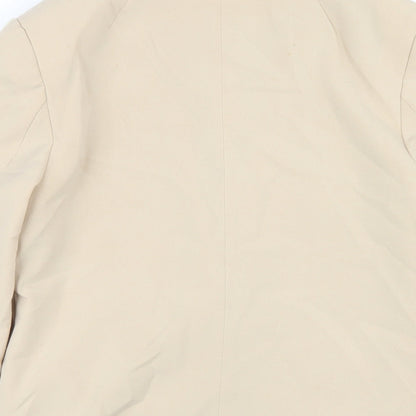 H&M Womens Beige Jacket Blazer Size 8 Button
