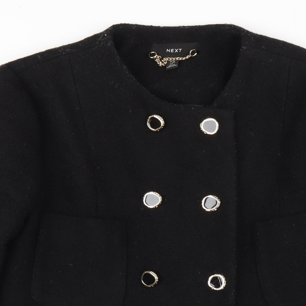 Womens UK Size 12 NEXT Black Pea Coat