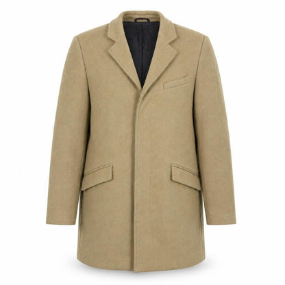 Mens UK Size S Topman Beige Pea Coat