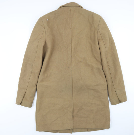 Mens UK Size S Topman Beige Pea Coat