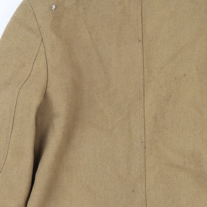 Mens UK Size S Topman Beige Pea Coat