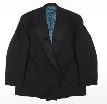 Mens UK Size 44 Marks and Spencer Regular Black Suit Tuxedo