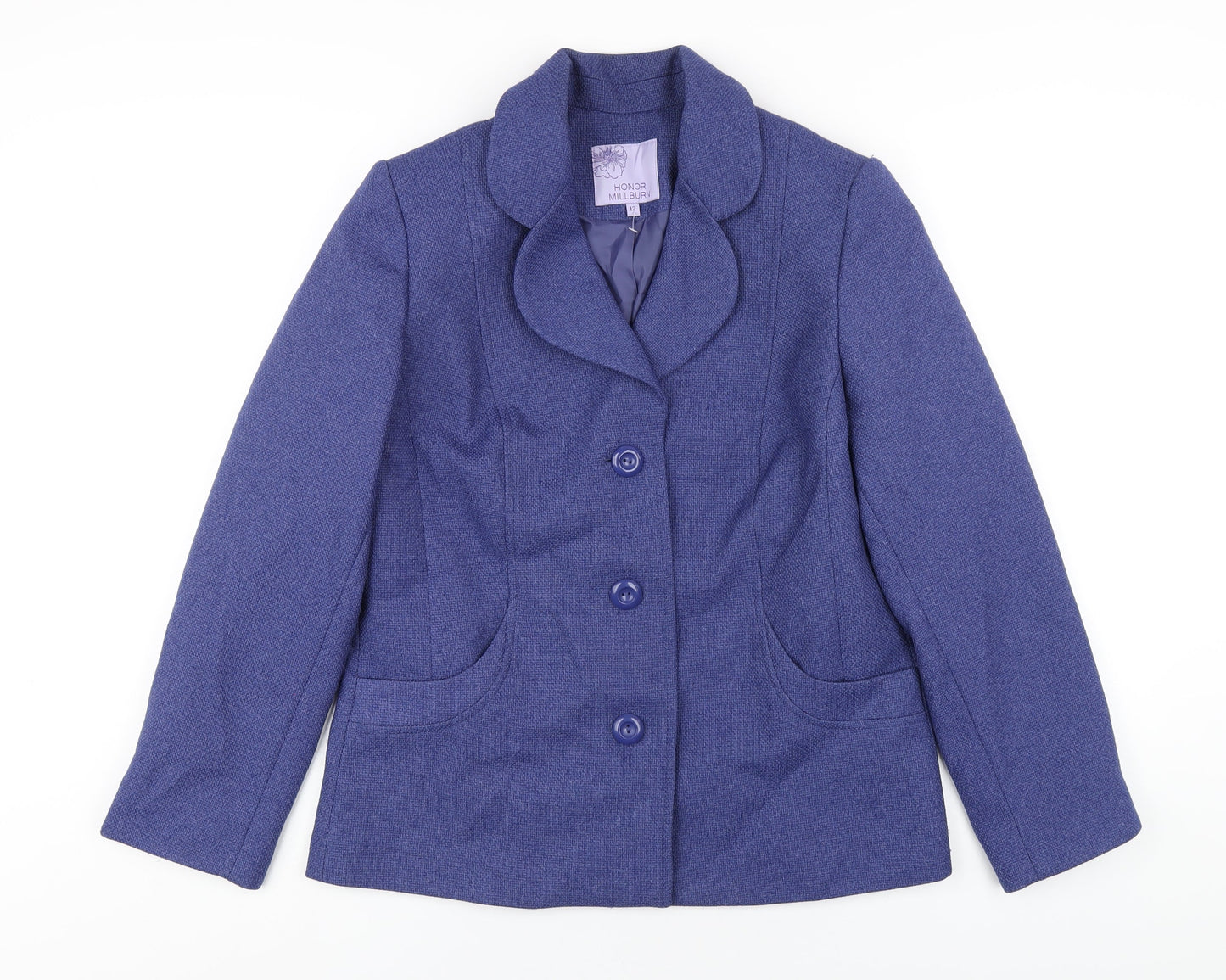 Womens UK Size 12 EWM Blue Pea Coat