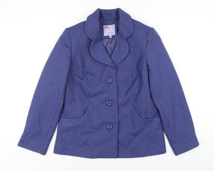 Womens UK Size 12 EWM Blue Pea Coat