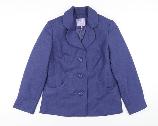 Womens UK Size 12 EWM Blue Pea Coat