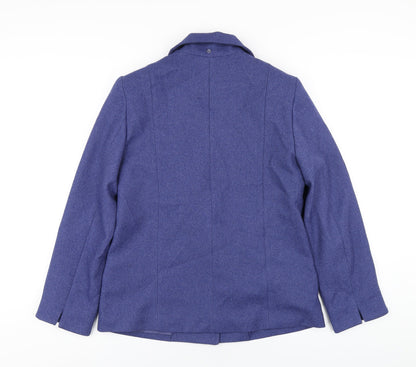 Womens UK Size 12 EWM Blue Pea Coat