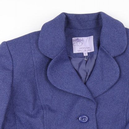 Womens UK Size 12 EWM Blue Pea Coat