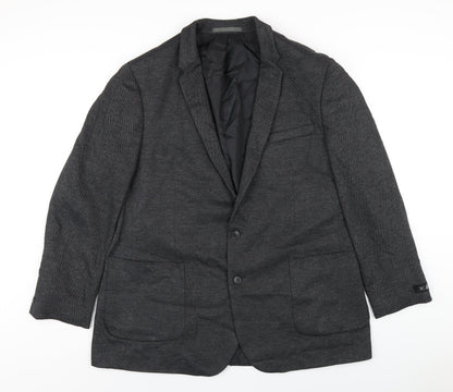 Burton Mens Grey Viscose Jacket Blazer Size 46 Regular