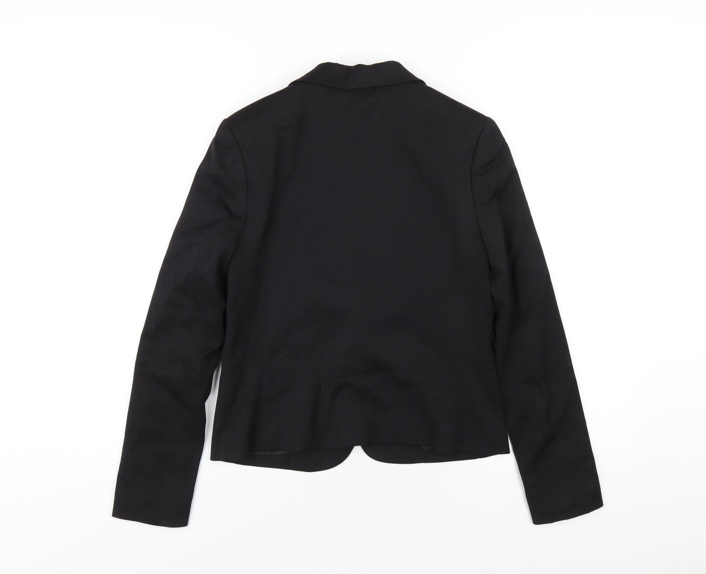 H&M Womens Black Polyester Jacket Blazer Size 10
