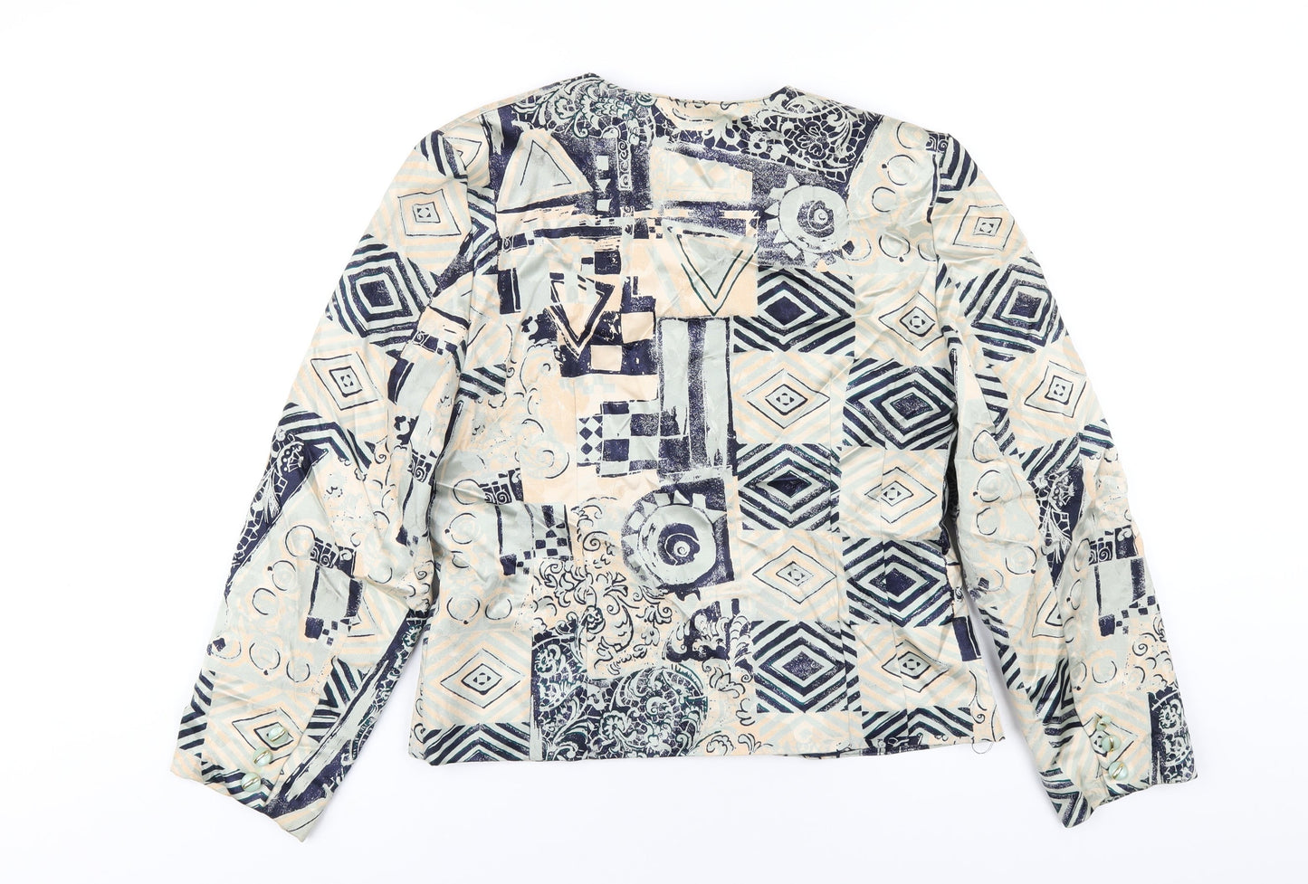 Endora Womens Multicoloured Geometric Jacket Size 12 Button