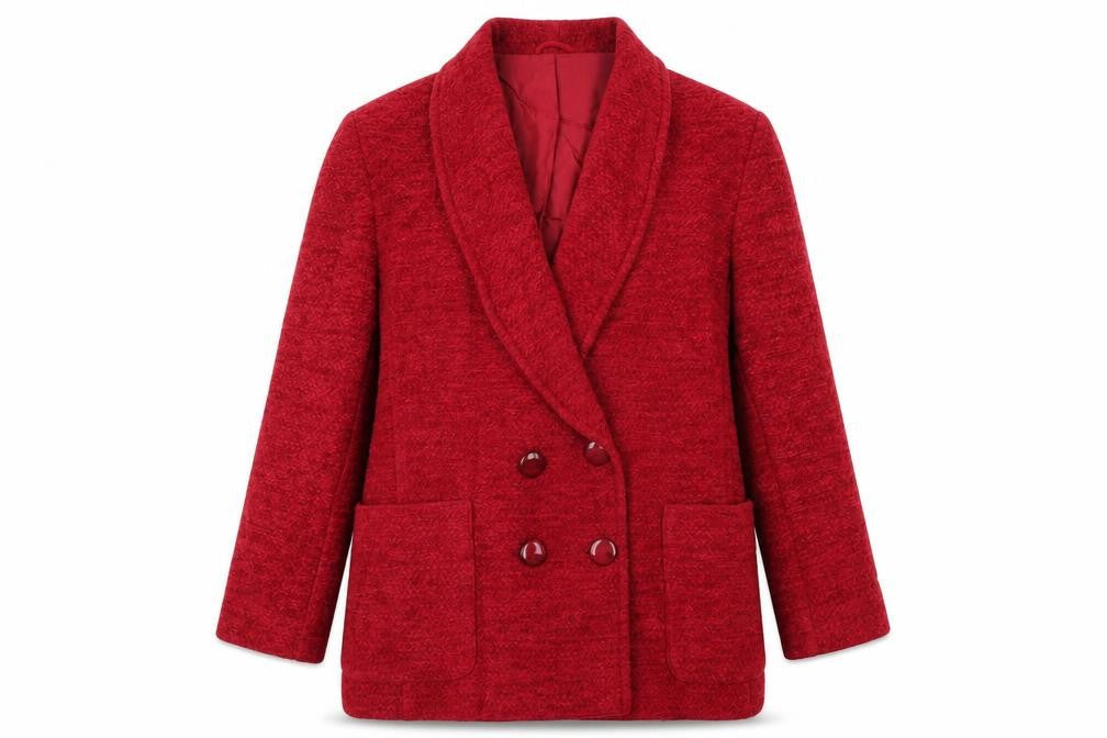Womens UK Size 14 St Michael Red Pea Coat