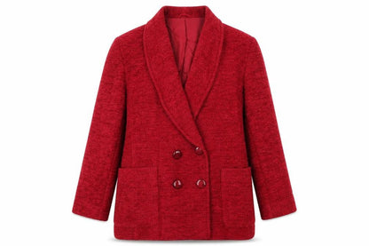 Womens UK Size 14 St Michael Red Pea Coat