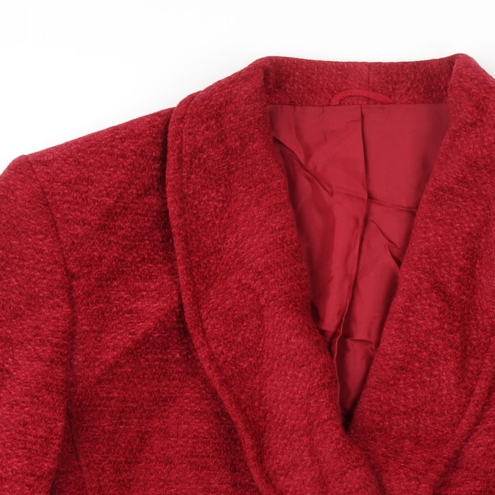 Womens UK Size 14 St Michael Red Pea Coat