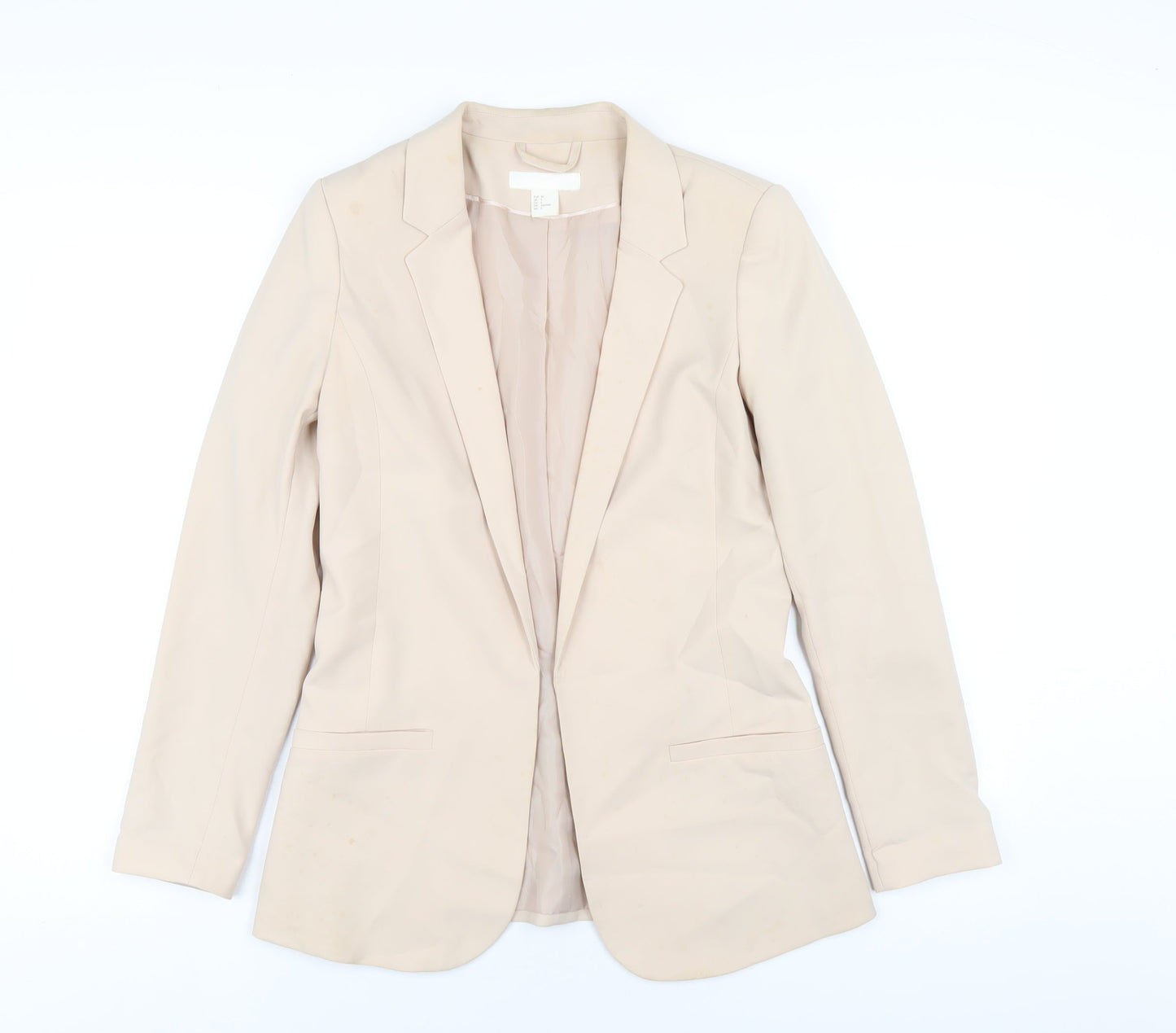 H&M Womens Beige Jacket Blazer Size 8