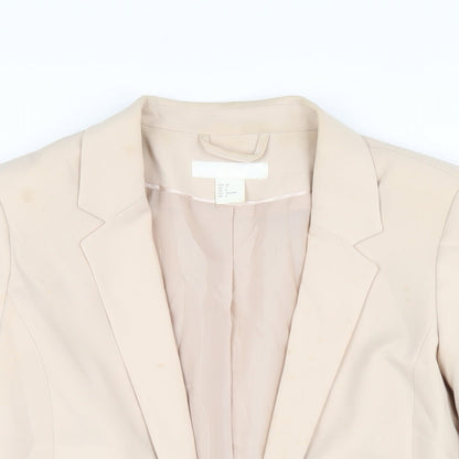 H&M Womens Beige Jacket Blazer Size 8